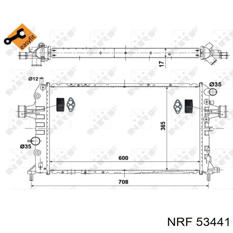 FP 52 A304-NF NRF радиатор