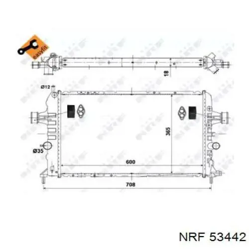 Купить 53442 NRF Радиатор водяной