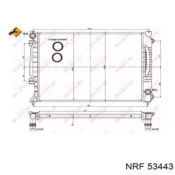 Радиатор 53443 NRF