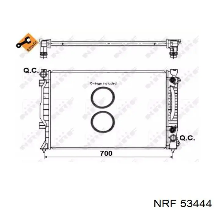 Радиатор 53444 NRF