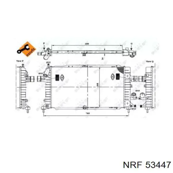 Радиатор 53447 NRF