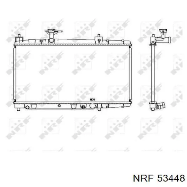 Radiador refrigeración del motor 53448 NRF