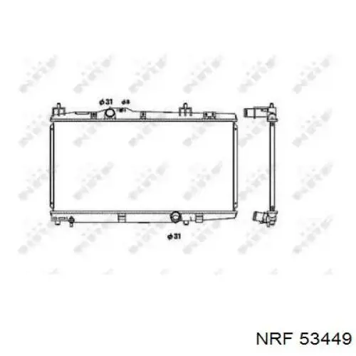 Диффузор радиатора кондиционера NRF 53449