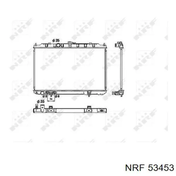 Radiador refrigeración del motor 53453 NRF