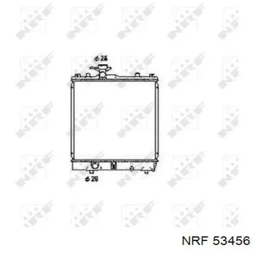 Radiador refrigeración del motor 53456 NRF