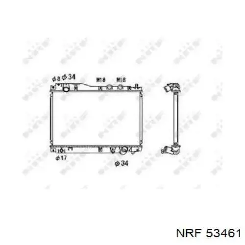 Радиатор 53461 NRF