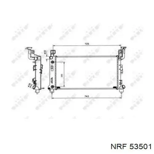 Радиатор 53501 NRF