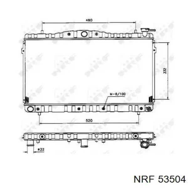 53504 NRF радиатор