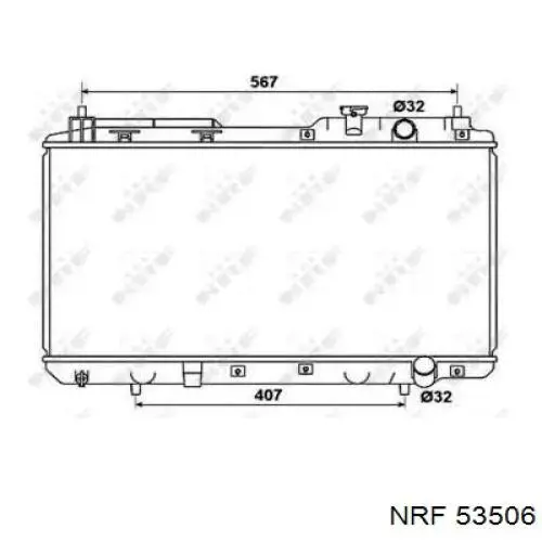 Купить 53506 NRF Радиатор водяной