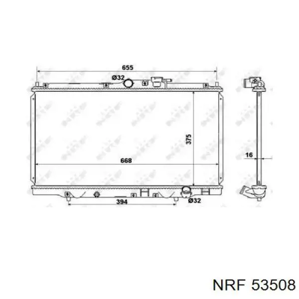 Радиатор 53508 NRF