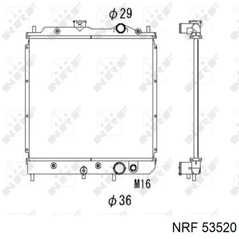 Радиатор 53520 NRF