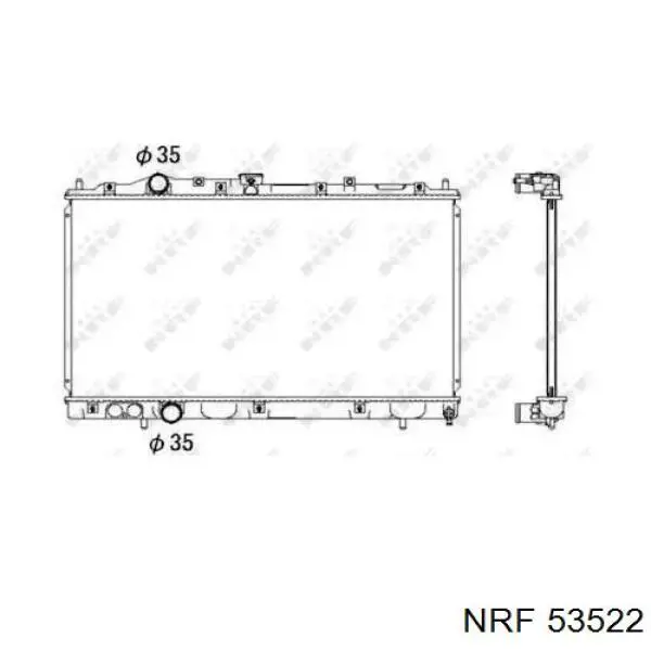 Радиатор 53522 NRF