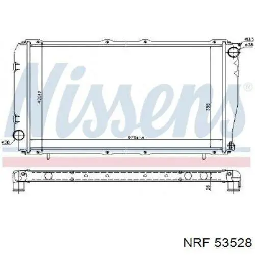 Радиатор охлаждения двигателя NRF 53528 цена, от 100.03 USD