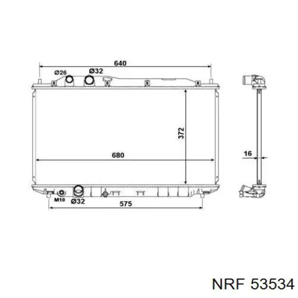 Купить 53534 NRF Радиатор водяной