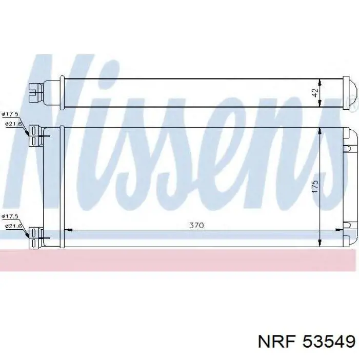 Радиатор печки (отопителя) NRF 53549 цена, от 34.31 USD