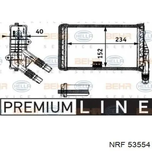 Радиатор печки 53554 NRF
