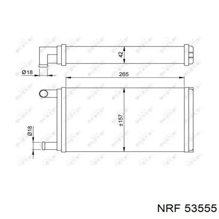 53555 NRF радиатор печки