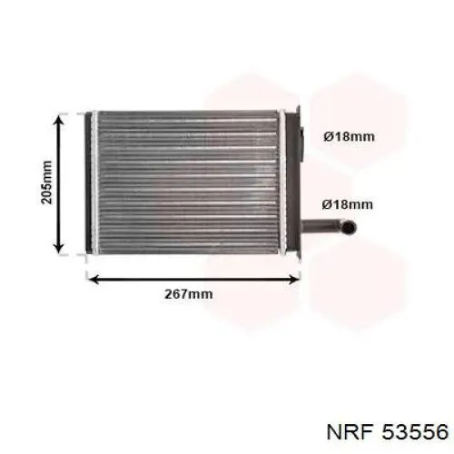 Радиатор печки 53556 NRF
