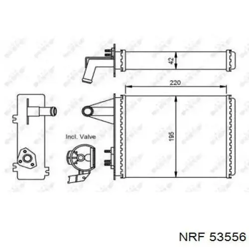 53556 NRF радиатор печки