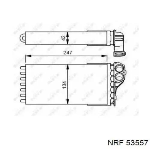 Радиатор печки 53557 NRF