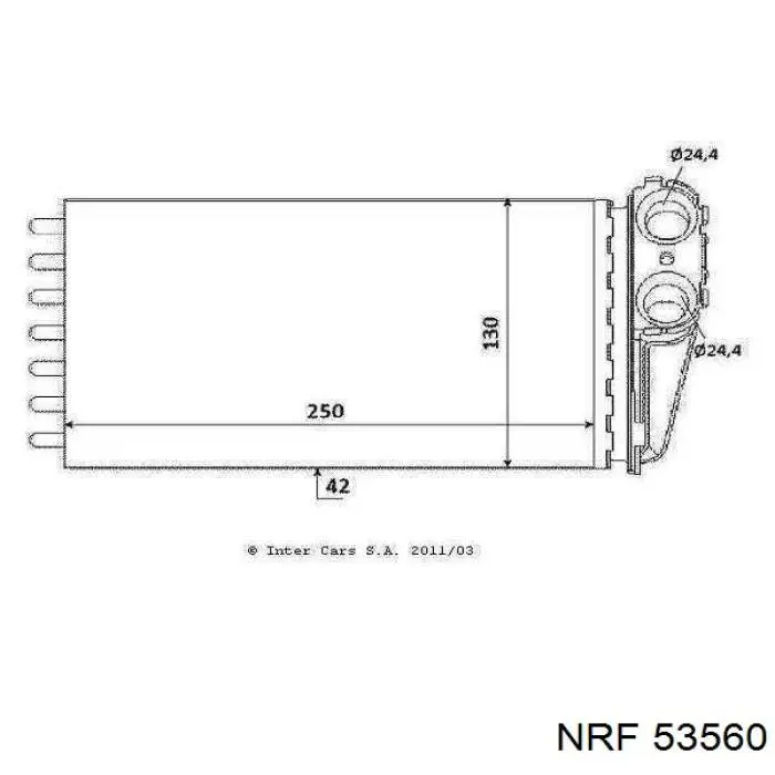 Радиатор печки 53560 NRF