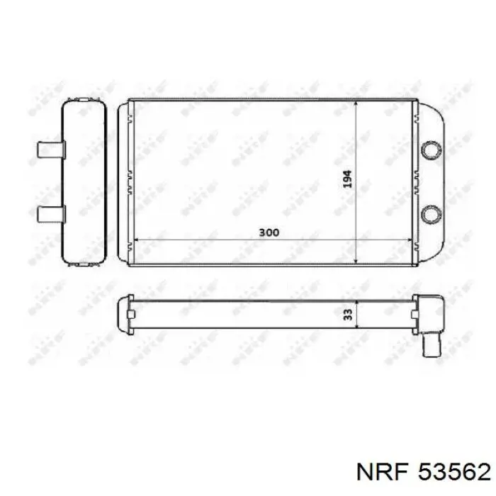 53562 NRF Радиатор отопителя салона