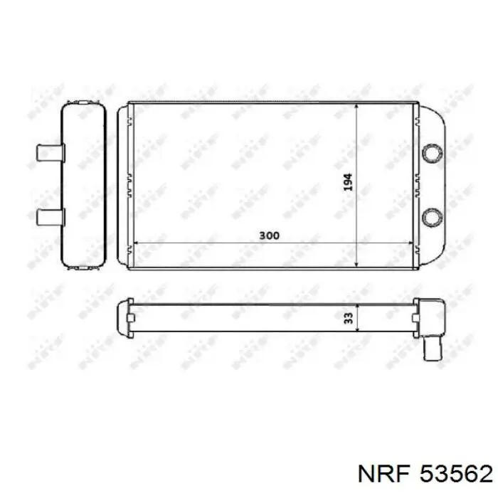 Радиатор отопителя NRF 53562