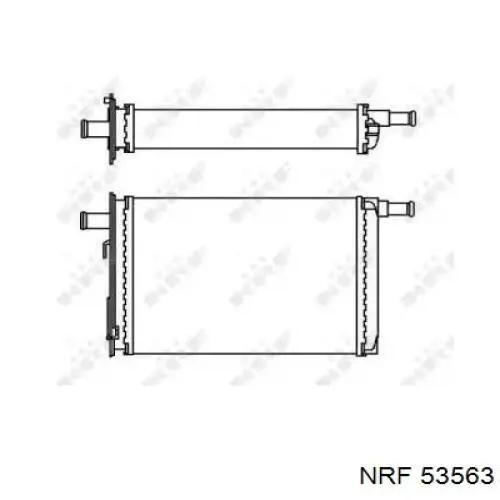 Радиатор печки (отопителя) NRF 53563 цена, от 26.58 USD
