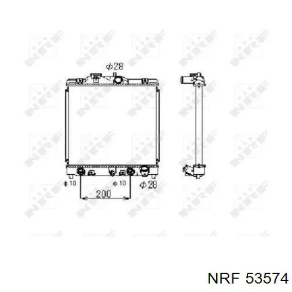 Радиатор 53574 NRF