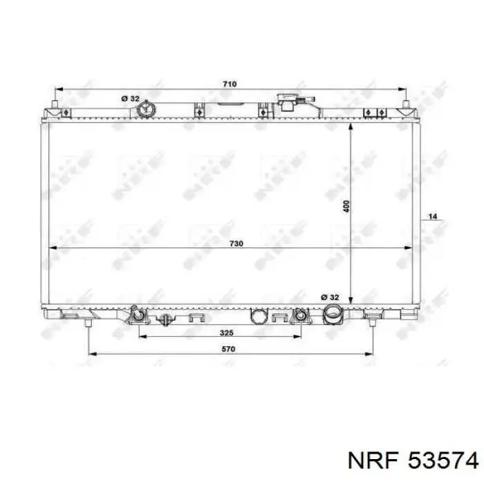 Радиатор 53574 NRF