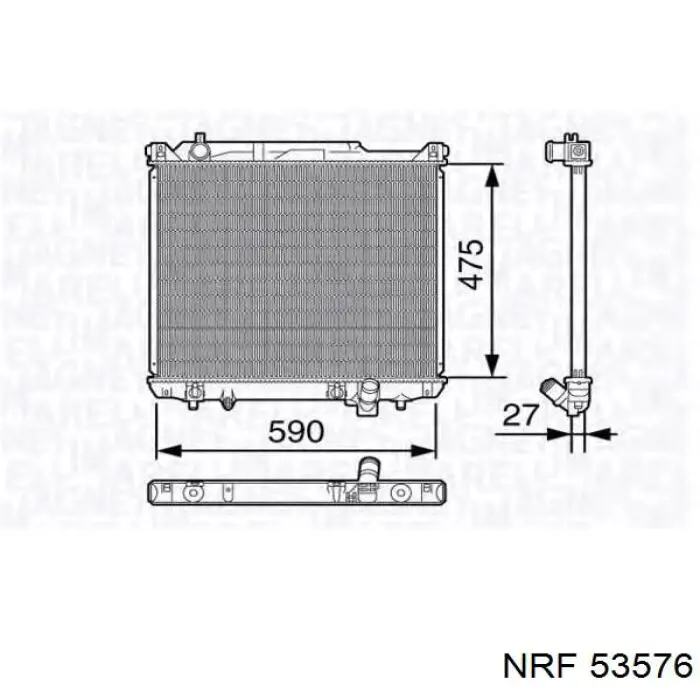 Купить 53576 NRF Радиатор водяной