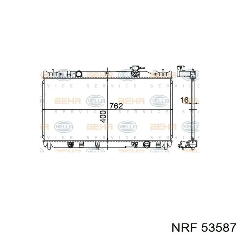 Купить 53587 NRF Радиатор водяной