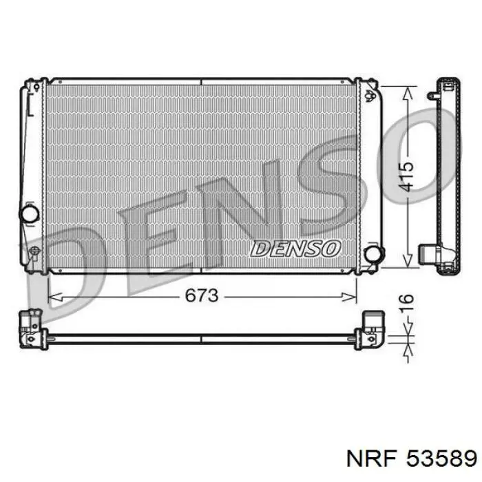 Радиатор охлаждения двигателя NRF 53589 цена, от 92.63 USD
