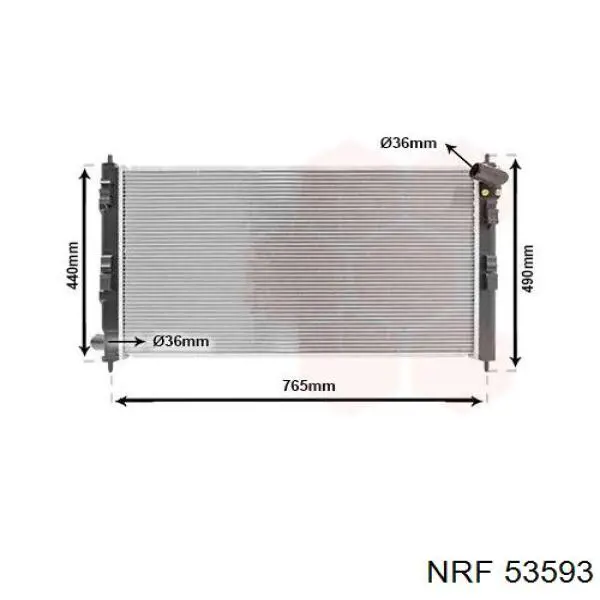 Радиатор охлаждения двигателя NRF 53593 цена, от 91.64 USD