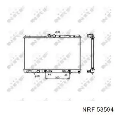Radiador refrigeración del motor 53594 NRF