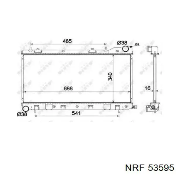 Радиатор 53595 NRF