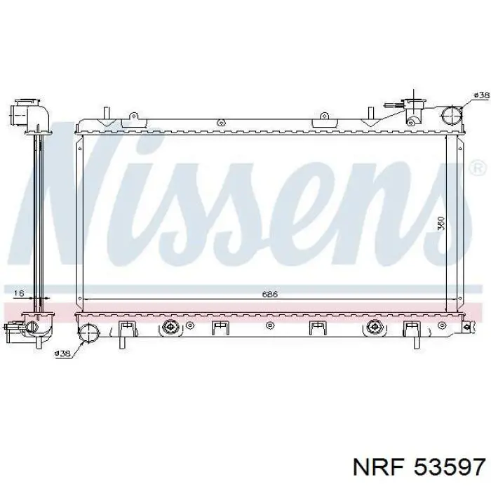 Радиатор 53597 NRF