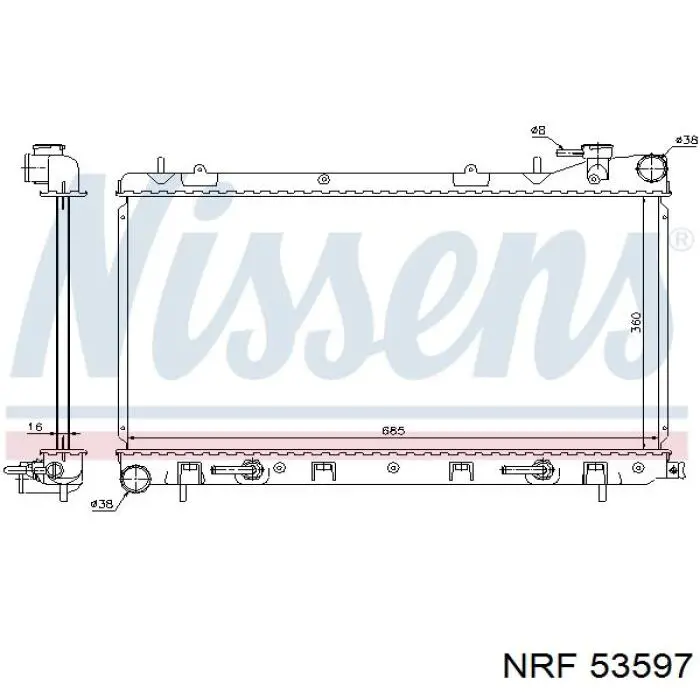Радиатор охлаждения двигателя NRF 53597 цена, от 87.13 USD