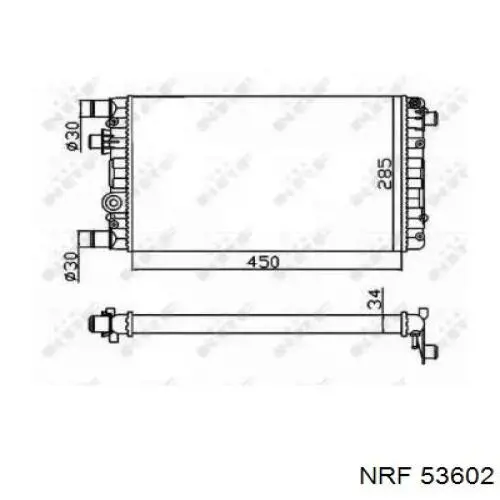 Радиатор 53602 NRF