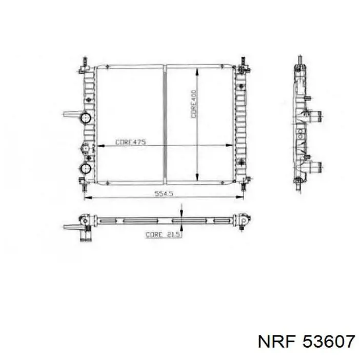 Радиатор 53607 NRF