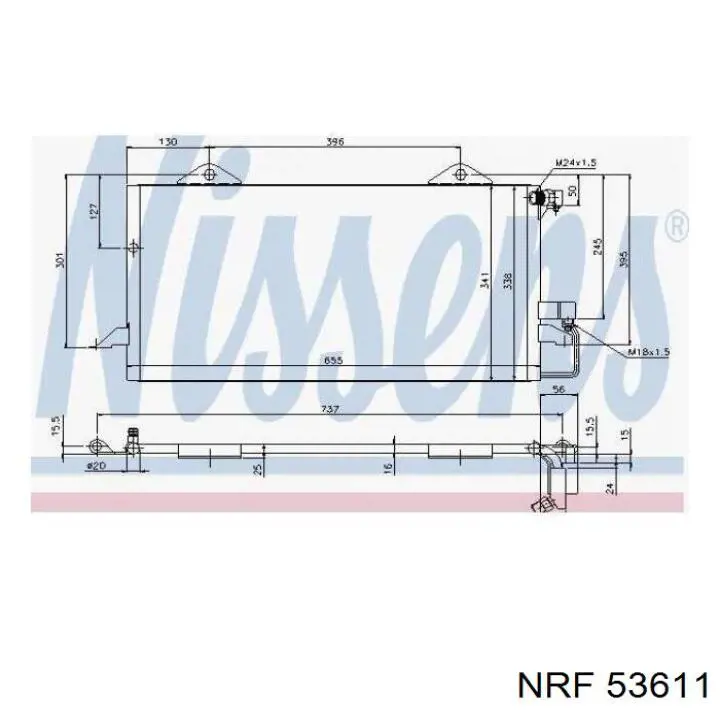 Радиатор печки 53611 NRF