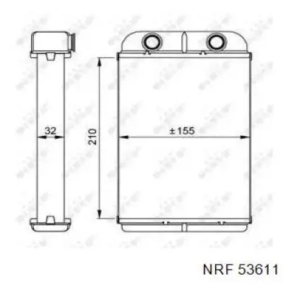 53611 NRF радиатор печки