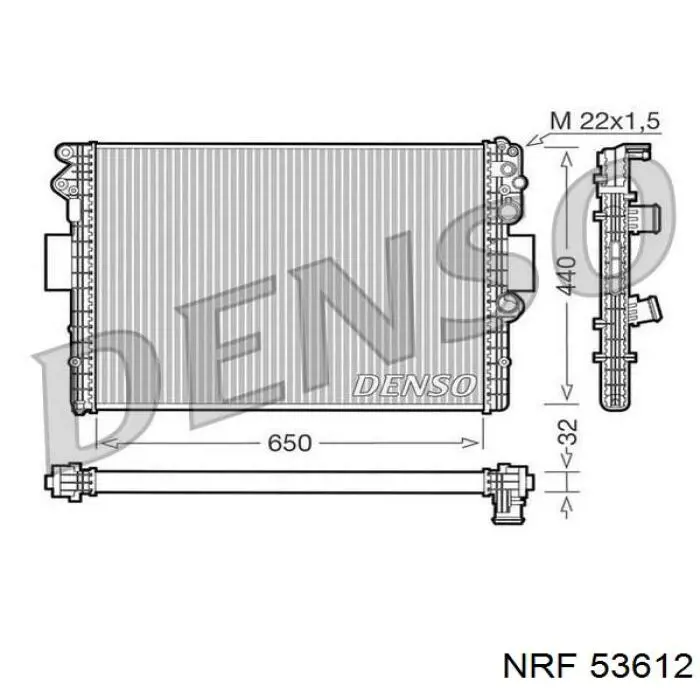 Радиатор охлаждения двигателя NRF 53612 цена, от 84.20 USD