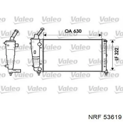 Купить 53619 NRF Радиатор водяной