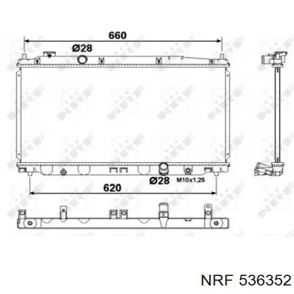 Радиатор охлаждения двигателя NRF 536352 цена, от 164.63 USD