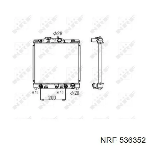 Купить 536352 NRF Радиатор водяной