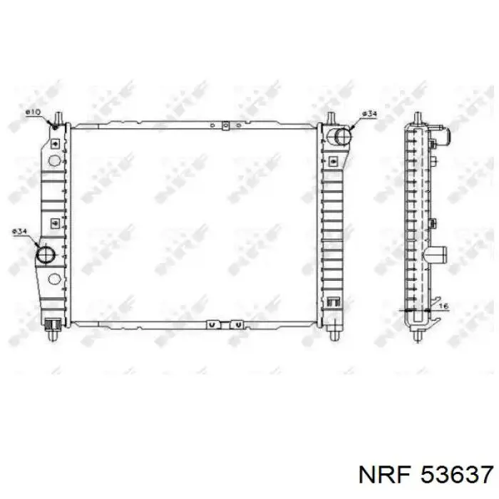 Радиатор 53637 NRF