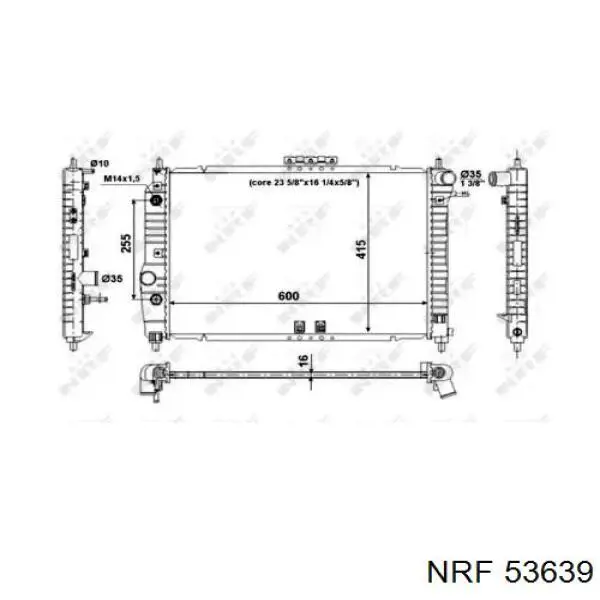 Купить 53639 NRF Радиатор водяной