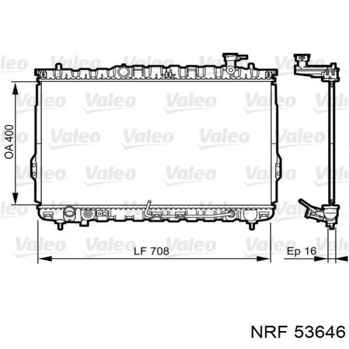 Купить 53646 NRF Радиатор водяной