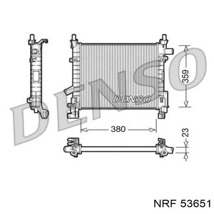 Купить 53651 NRF Радиатор водяной